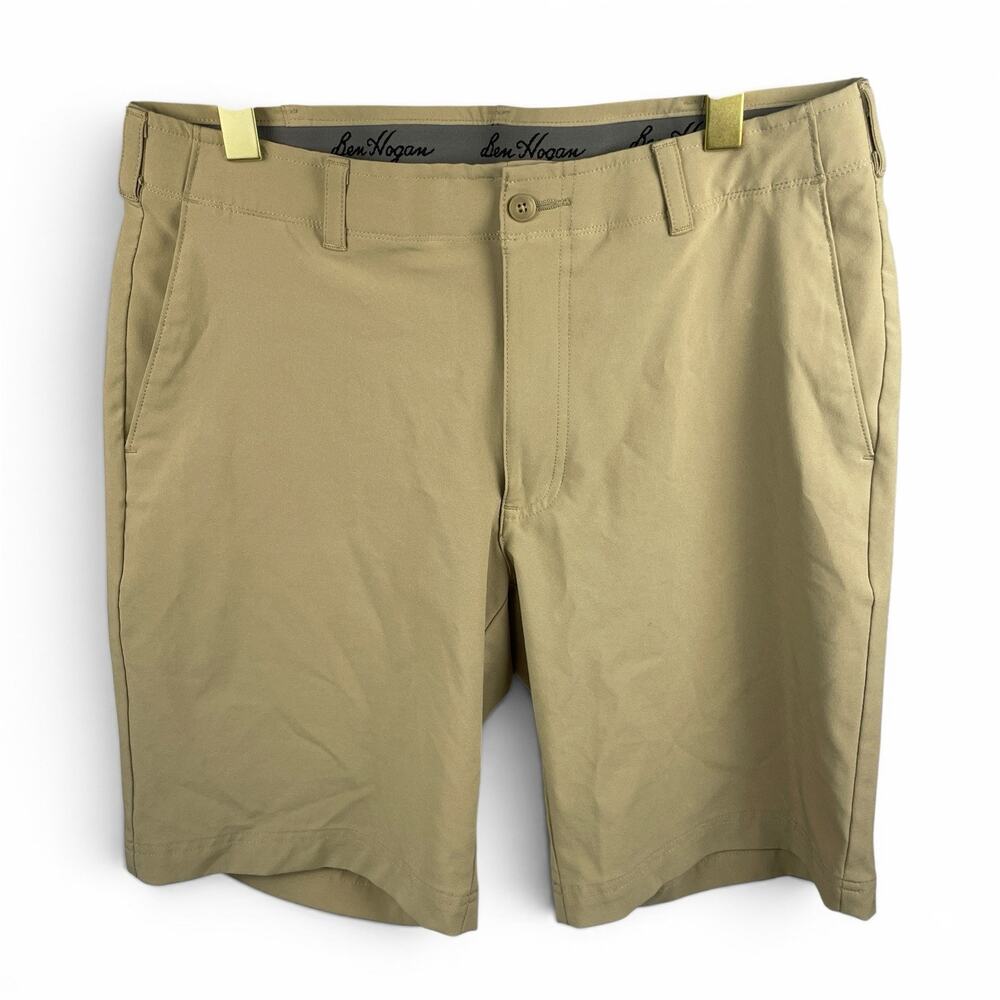 Ben Hogan Performance Active Flex Stretch Golf Shorts Men's Size 34x9 Khaki